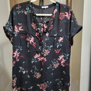 Maurice's Floral V-Neck Blouse